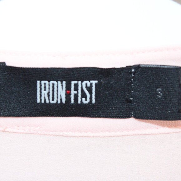Iron Fist Sheer Pink Blouse Size Small - Picture 2 of 3
